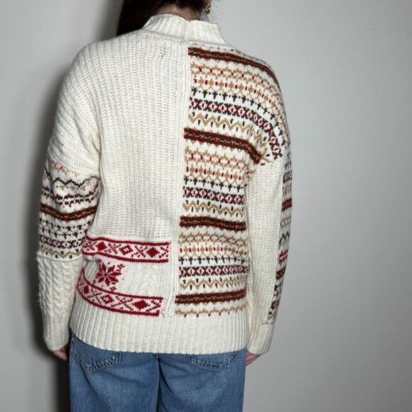 American Eagle Chunky Knit Sweater Christmas Colors Size Medium NWT! - Picture 4 of 6